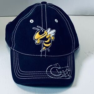 Vintage Georgia Tech Yellow Jackets Blue Hat Cotton Adjustable Rim Drew Pearson